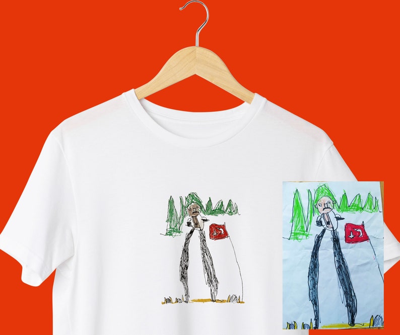 Custom Mom Shirt With Kids Drawing | Kids Drawing on a Shirt | Mom Shirt With Kids Art | Personalized Shirt For Mom | Mother's Day Shirt