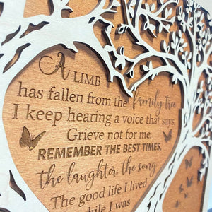 Wood Memorial Plaque Gift - Personalized Bereavement Gift, Sympathy Gift, Custom Memorial Wall Decor, Loss of Loved One Gift, In Memory Gift