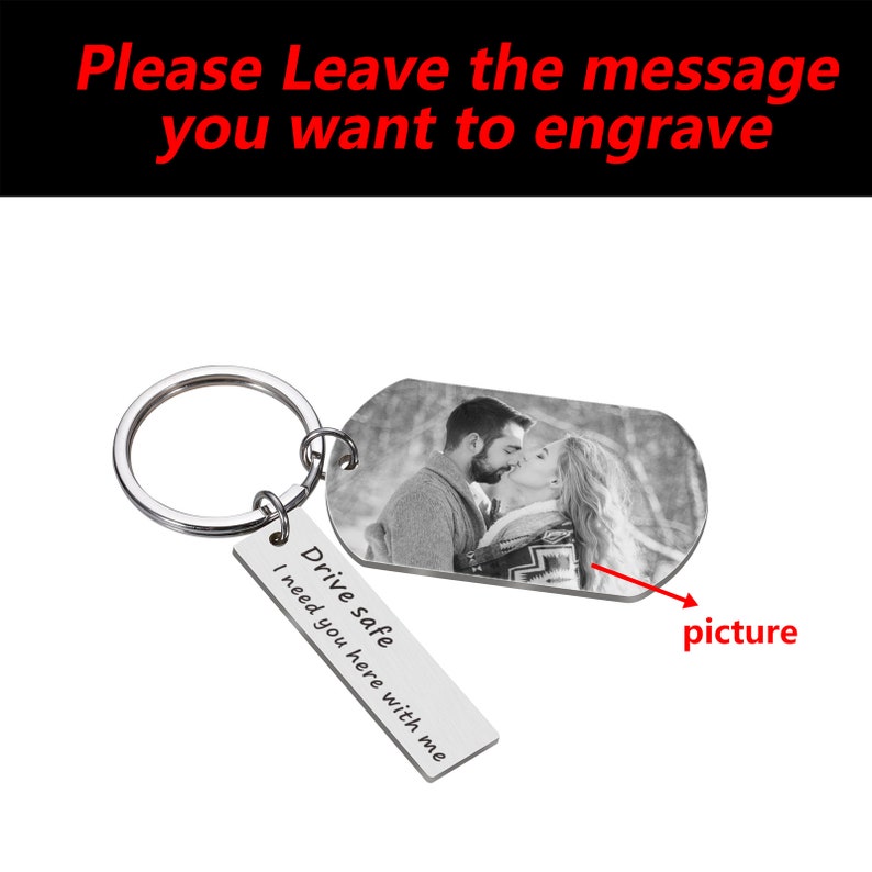Boyfriend Keychains, Gift For Boyfriend, Anniversary Gift, Drive Safe Keychain, Gift For Him, Personalized Photo gift, Picture keychain