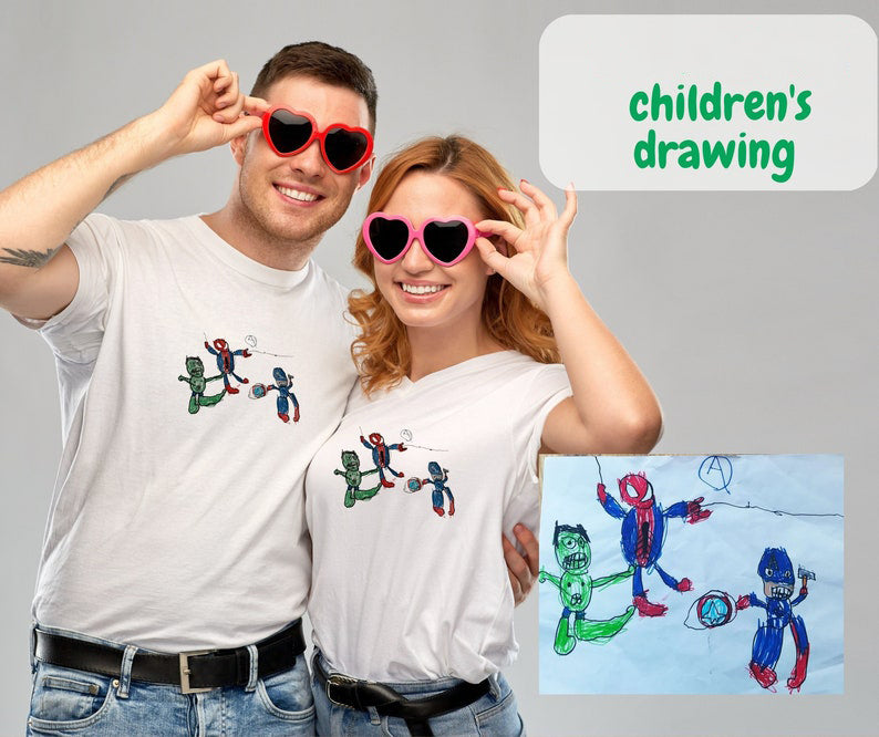 Custom Mom Shirt With Kids Drawing | Kids Drawing on a Shirt | Mom Shirt With Kids Art | Personalized Shirt For Mom | Mother's Day Shirt