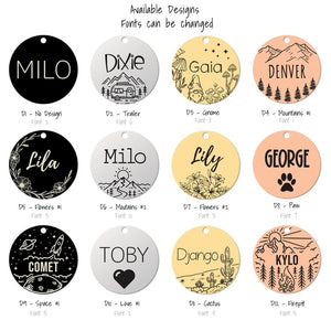 Custom Dog Tag Personalized Dog Name Tag ID Cat Collar Tag Customized Dog Tag Dog Tag Mountains