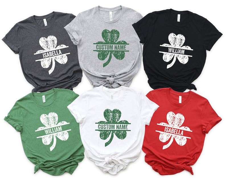 Custom St Patrick's Day, Custom Shamrock Shirt, Personalized Lucky Shamrock Shirt, St. Patrick's Day Shirt, St Patty's Day Shirt,Irish Shirt