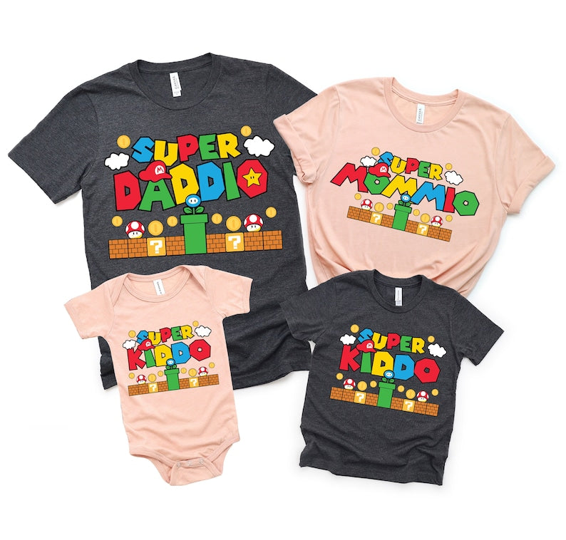 Super Mommio & Super Kiddio Matching Shirt, New Mom Shirt, Mother's Day Shirt, Gift for Mom, Family Matching Shirt