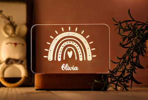 Personalized Night Light with Moon & Stars - Kids Room Decor - Newborn Boy Girl Name Gift - Gift for Baby and Toddler - Gift for Unique Baby