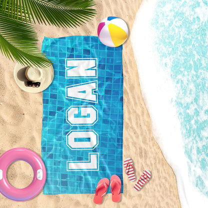 Swimming Beach Towel, Personalized Swim Team Pool Towels, Swimming Team Gifts, Custom Gift for Teams, Customize Swimming Towels