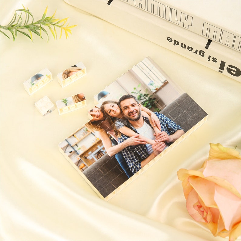 Personalized Customized Photo Rectangle Building Block, Puzzle Picture Building Block, Picture Memory Decor, Gift for Him, Fathers Day Gift