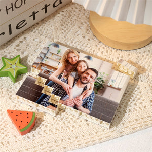 Personalized Customized Photo Rectangle Building Block, Puzzle Picture Building Block, Picture Memory Decor, Gift for Him, Fathers Day Gift