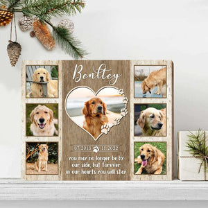 Custom Memorial Dog Photo Collage Canvas, Gifts With Your Pet Picture, In Memory Of Pet Memorial Gifts, Gifts For Someone Who Loss A Dog