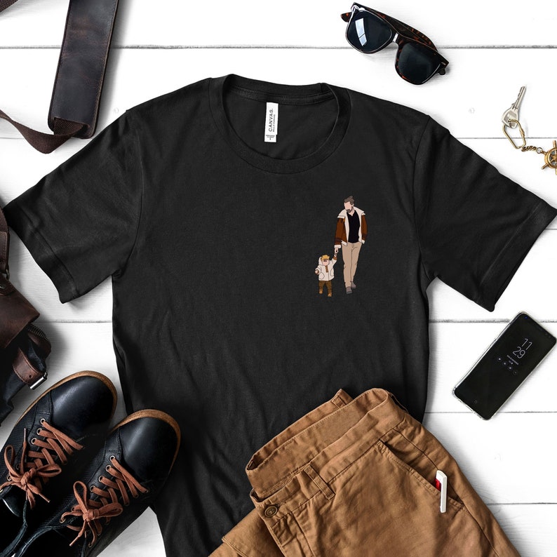 Custom Embroidered Family Portrait Shirt - Father's Day Gift - Personalized Dad Shirt - Embroidered Photo Shirt - Comfort Color Music Shirt