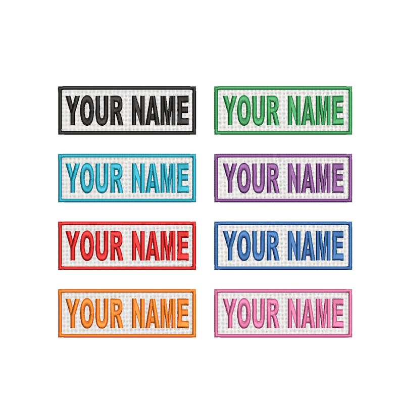 Personalized Name Tag Embroidered Applique Uniform Clothing Jacket Vest Costume Badge