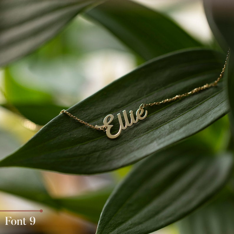 Custom Name Necklace, Old English Name Necklace | Gothic Name Necklace, Goth Necklace | Nameplate Necklace, Personalized Name Necklace