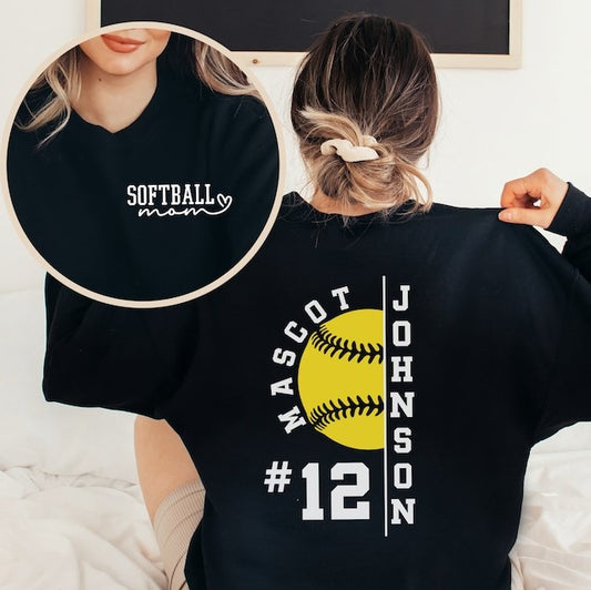 Custom Softball Mom Shirt, Team Softball Shirt, Game Day Softball Shirt, Softball Mom Life Apparel