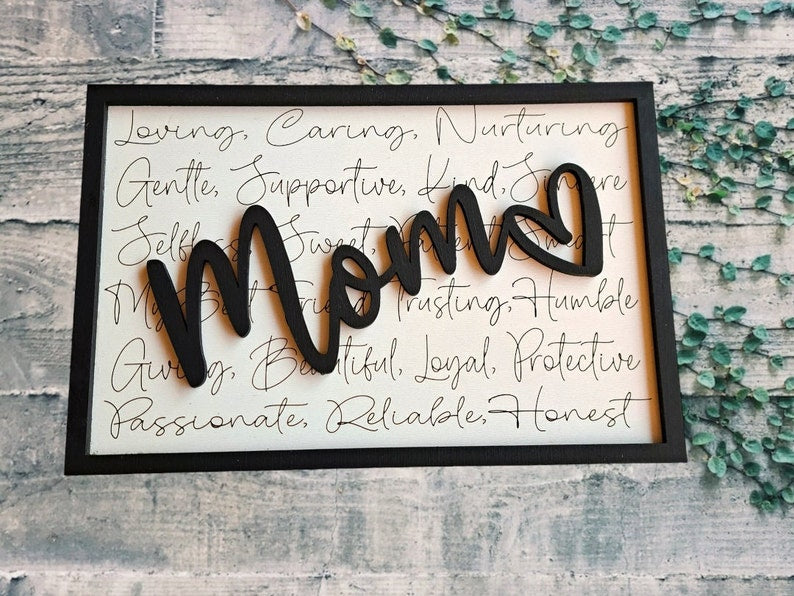 Mom Sign, Mothers Day Sign, Mom Appreciation sign, Mom gift , Framed Mom Sign