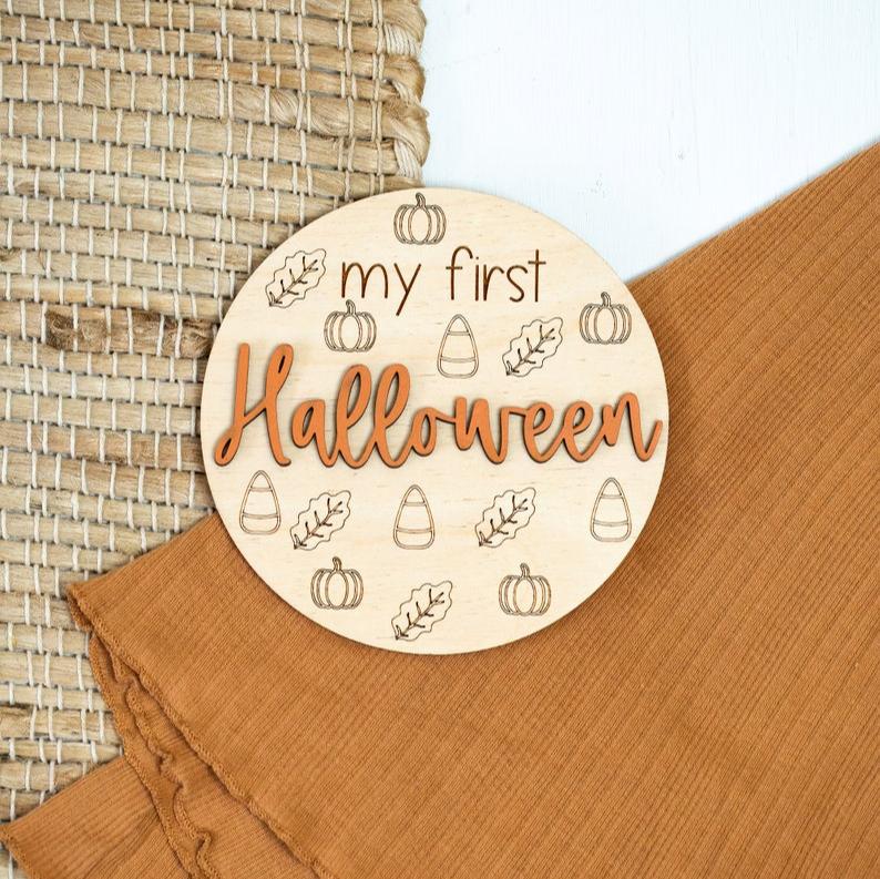 Wooden Milestone Baby Disc, Baby Milestone Cards, My First Holiday Milestones, My First Fourth of July Photo Props, Expecting Mom Gift