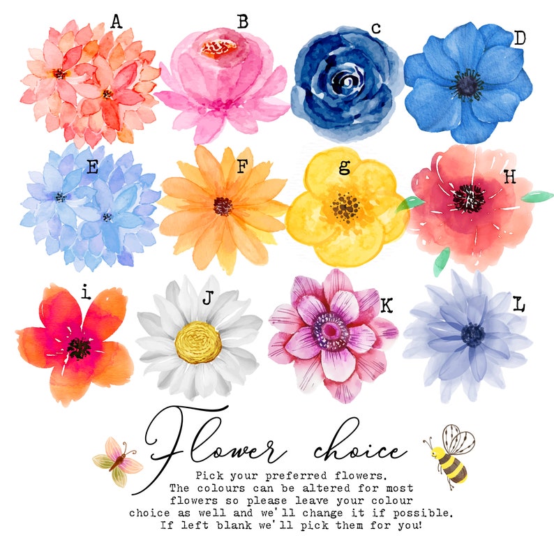 Personalised FLOWERS Family Our Family PRINT Gift / Mum Birthday Gift / Mothers Day for Mummy / Mothers Day Gift / Mum Birthday Gift