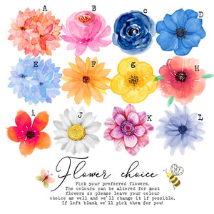 Personalised FLOWERS Family Our Family PRINT Gift / Mum Birthday Gift / Mothers Day for Mummy / Mothers Day Gift / Mum Birthday Gift