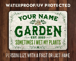 Personalized Garden Sign | Rustic Distressed Finish | 9 Custom Text options | Outdoor Garden Decor | Gift for Her | Mother's Day Gift