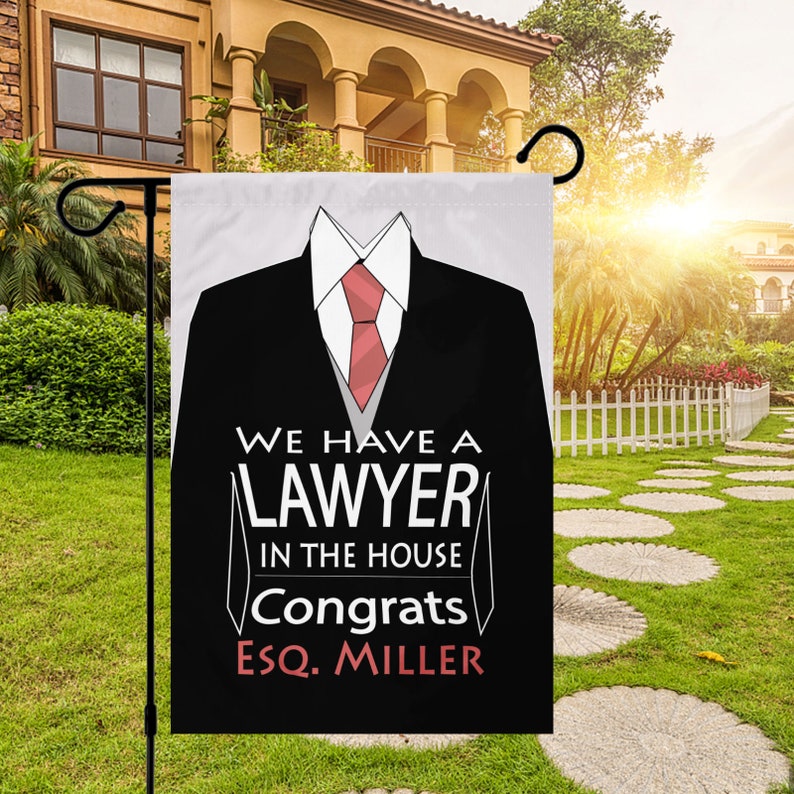 Personalized LAWYER Yard flag Law school graduate Graduation yard New Attorney flag New lawyer flag New lawyer Law student gift