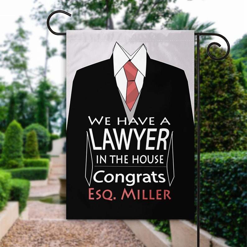 Personalized LAWYER Yard flag Law school graduate Graduation yard New Attorney flag New lawyer flag New lawyer Law student gift