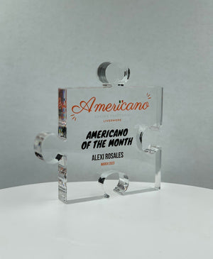 Puzzle Trophy, Stackable Award, Education Trophy, Math Gift, Graduation, Patent Award - Acrylic with Color Prints - Free Customization