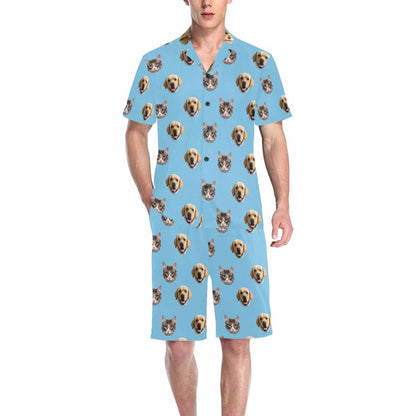Custom Cat Dog Faces Women Men Short Sleeve Pajama Set Personalized Funny Your Photo on Pet Lovers PJs Birthday Anniversary Gift for Mom Dad il_794xN.4723477912_j1wa.jpg