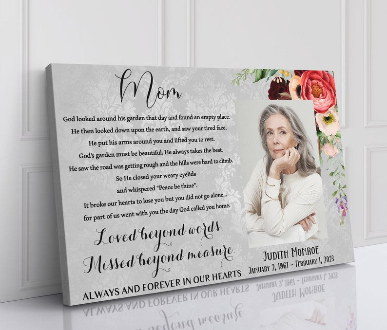 Loss of Mother Gift Memorial Frame Sympathy Gift Mother Remembrance Frame Mother Memorial Gift Bereavement Condolence Keepsake Grieving gift