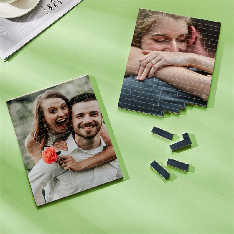 Personalized Customized Photo Rectangle Building Block, Puzzle Picture Building Block, Picture Memory Decor, Gift for Him, Fathers Day Gift