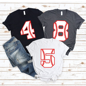 Custom Number Baseball Shirt, Personalized Baseball Gift, Baseball Coach Gift, Baseball Lover Gift
