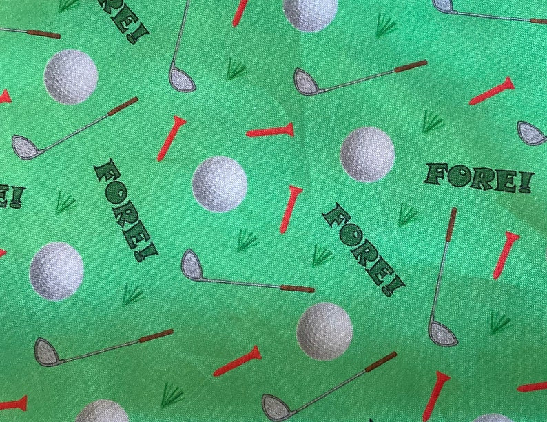 Golf Dog Bandana, Golf Ball Dog Bandana, Golf Balls, Golf Tee, Father s Day Dog Bandana, Dog Daddy Gift, Fore, Golf Season, Golf Themed Gift