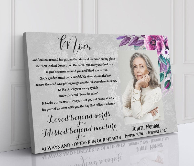 Loss of Mother Gift Memorial Frame Sympathy Gift Mother Remembrance Frame Mother Memorial Gift Bereavement Condolence Keepsake Grieving gift