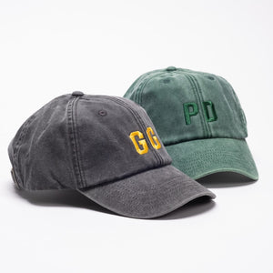 Custom Embroidered Cap - Unisex Personalised Vintage Washed Out Cotton Dad Style Hat with Initials - One Size - Gift for Him or Her