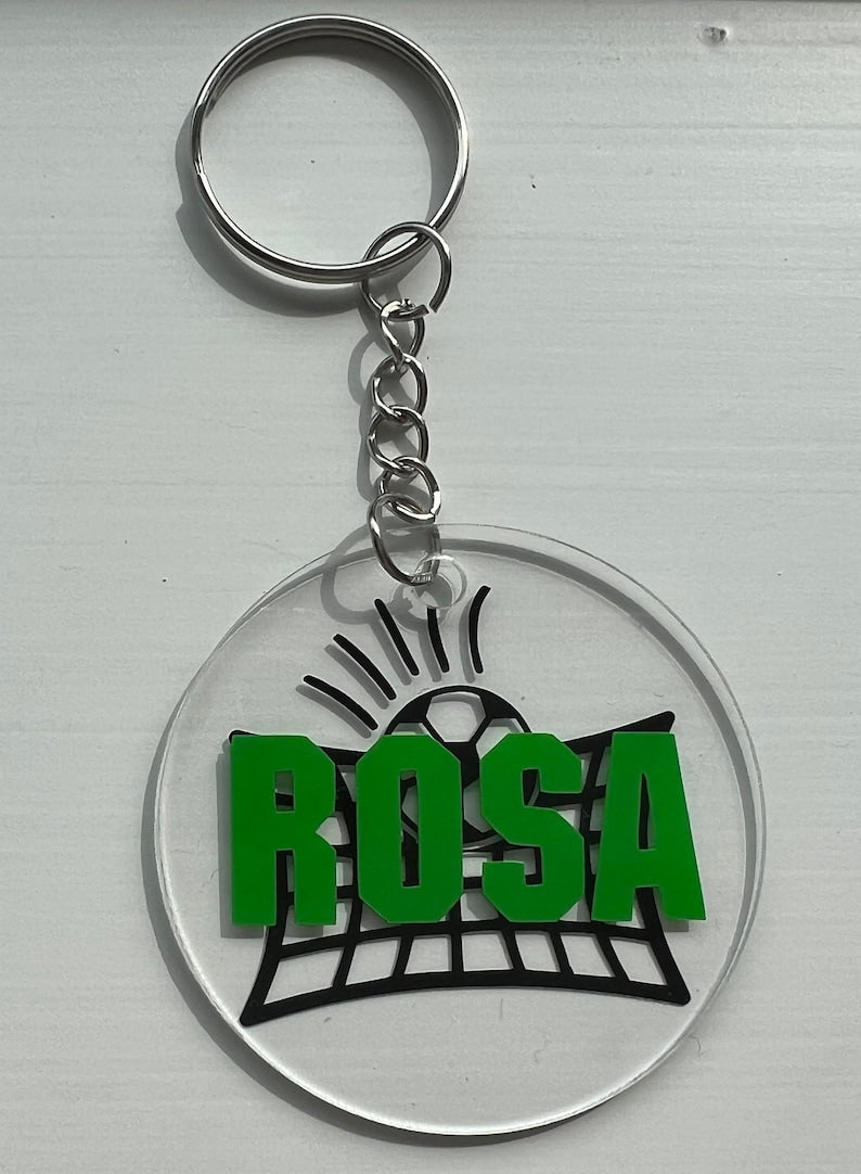 Soccer Keyring - Sports Keyring - Team Gift - Personalised
