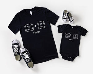 Copy Paste Shirt, Father and Baby Matching Shirts, Copy And Paste Daddy And Daughter Shirts, New Baby Gift