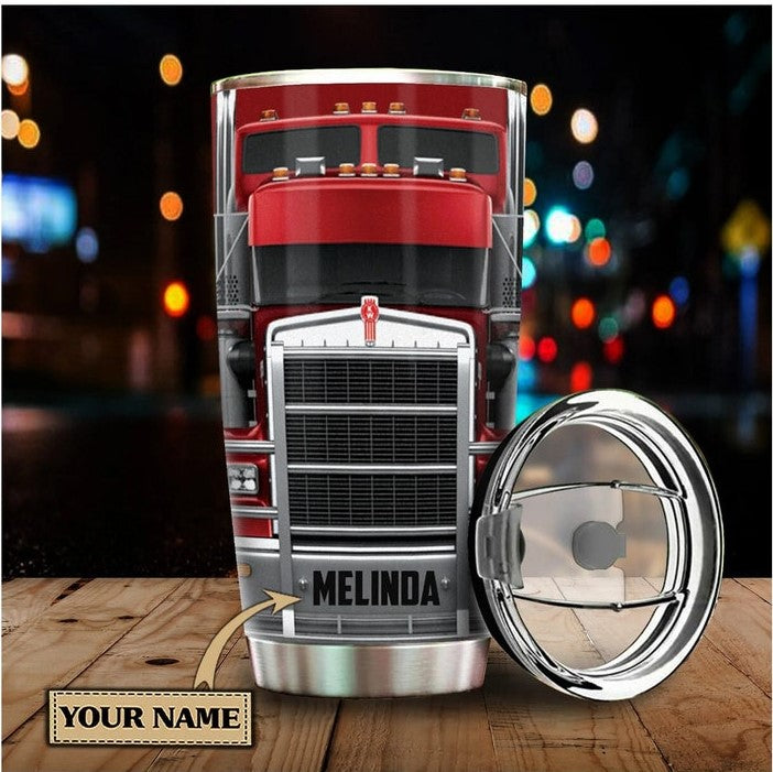 Personalized Trucker Tumbler, Custom Truck Tumbler, Engraved Trucker, Truck driver gift, Gifts For Dad, Travel Tumbler, Car Coffee Mugs