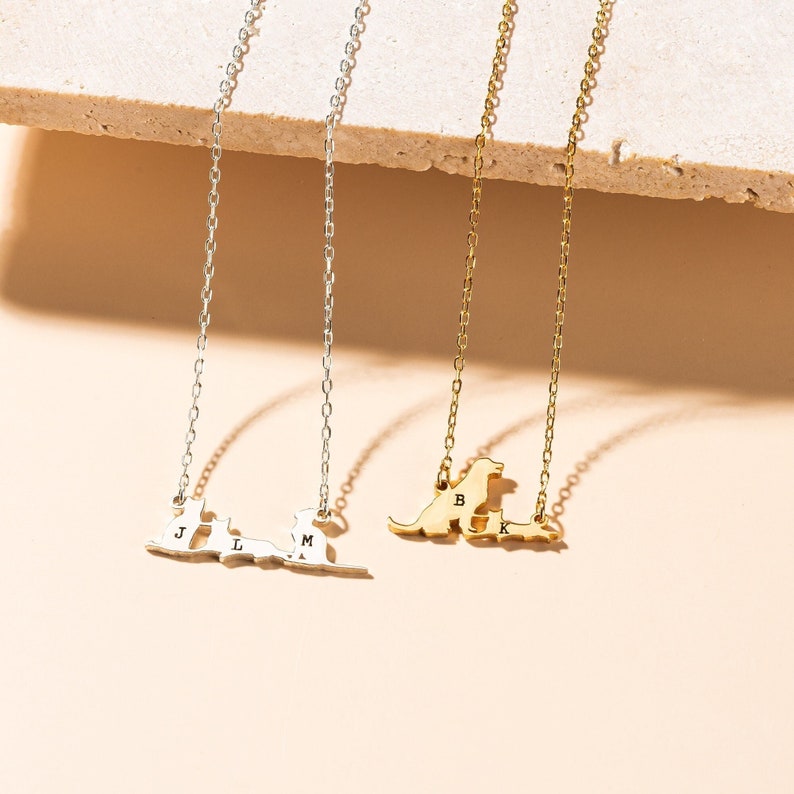 Custom Dog and Cat Initial Necklace - Personalized Pet Initial Necklace - Animal Lover Necklace - Pet Memorial Jewelry - Pet Lover Gift