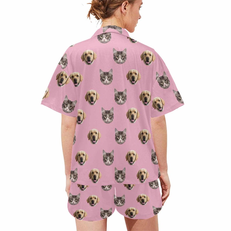 Custom Cat Dog Faces Women Men Short Sleeve Pajama Set Personalized Funny Your Photo on Pet Lovers PJs Birthday Anniversary Gift for Mom Dad il_794xN.4771674033_acji.jpg