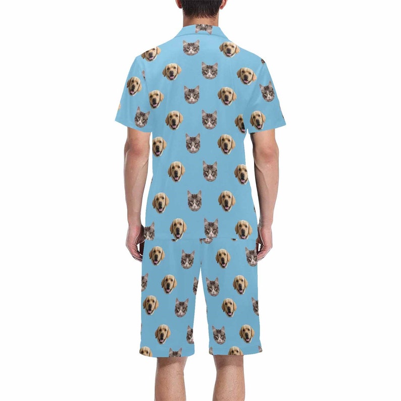 Custom Cat Dog Faces Women Men Short Sleeve Pajama Set Personalized Funny Your Photo on Pet Lovers PJs Birthday Anniversary Gift for Mom Dad il_794xN.4771724345_iicn.jpg