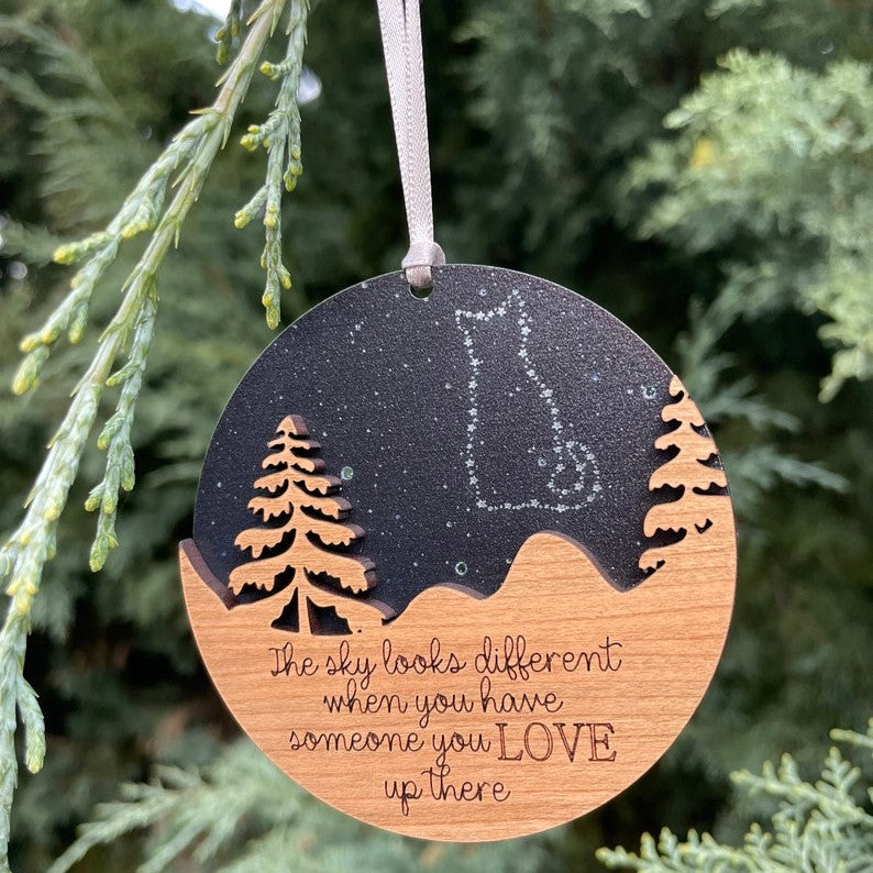Cat Memorial Ornament, Cat Memorial Christmas Ornament, Pet Loss Keepsake, Pet Sympathy Gift, Cat Memorial
