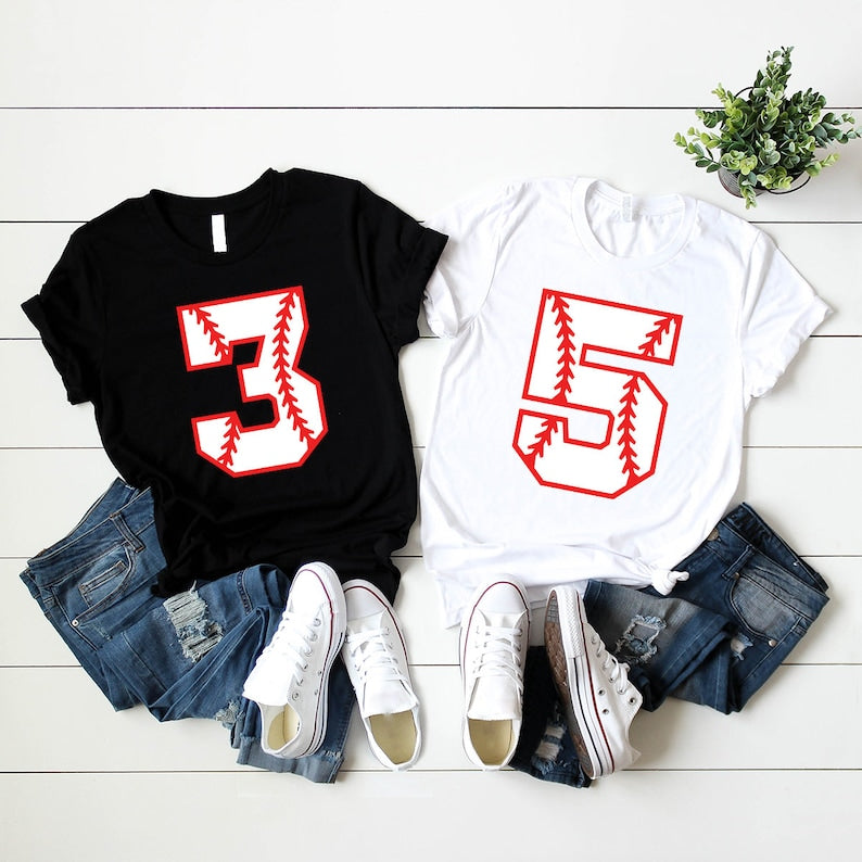 Custom Number Baseball Shirt, Personalized Baseball Gift, Baseball Coach Gift, Baseball Lover Gift