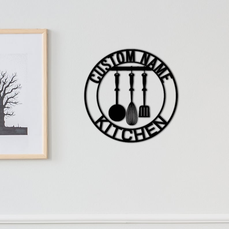 Customized Kitchen Metal Sign,Kitchen Wall Art,Kitchen Decor, Personalized Indoor Kitchen Sign Name,Kitchen Wall Hanger,Nana's Kitchen