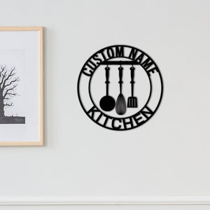 Customized Kitchen Metal Sign,Kitchen Wall Art,Kitchen Decor, Personalized Indoor Kitchen Sign Name,Kitchen Wall Hanger,Nana's Kitchen