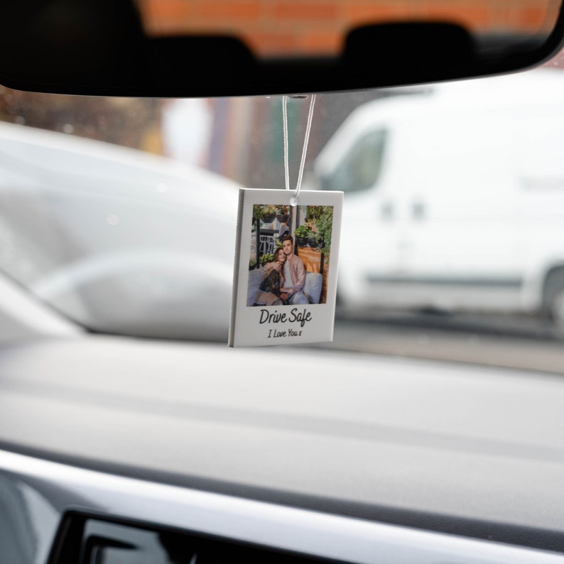Personalised Photo Car Ornament Hanging Car Polaroid Any Image Driving Test Pass Gift Idea First Car Charm Gift (add-on)