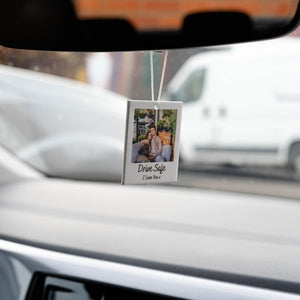 Personalised Photo Car Ornament Hanging Car Polaroid Any Image Driving Test Pass Gift Idea First Car Charm Gift