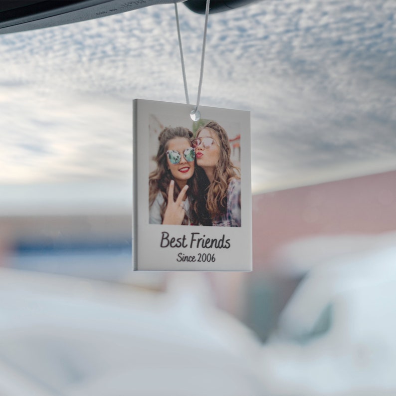 Personalised Photo Car Ornament Hanging Car Polaroid Any Image Driving Test Pass Gift Idea First Car Charm Gift (add-on)