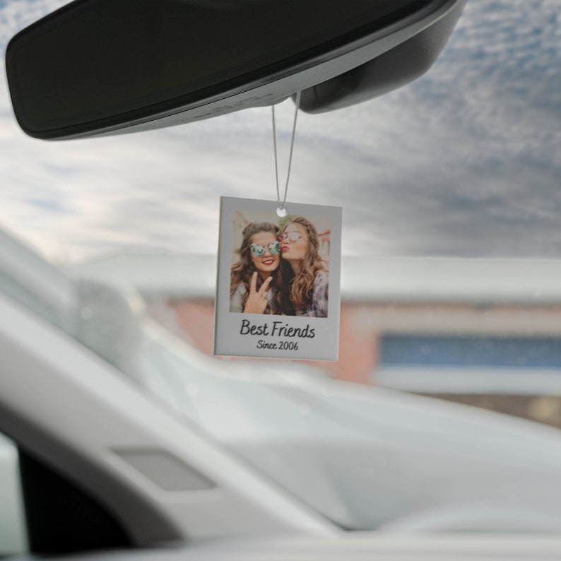 Personalised Photo Car Ornament Hanging Car Polaroid Any Image Driving Test Pass Gift Idea First Car Charm Gift (add-on)