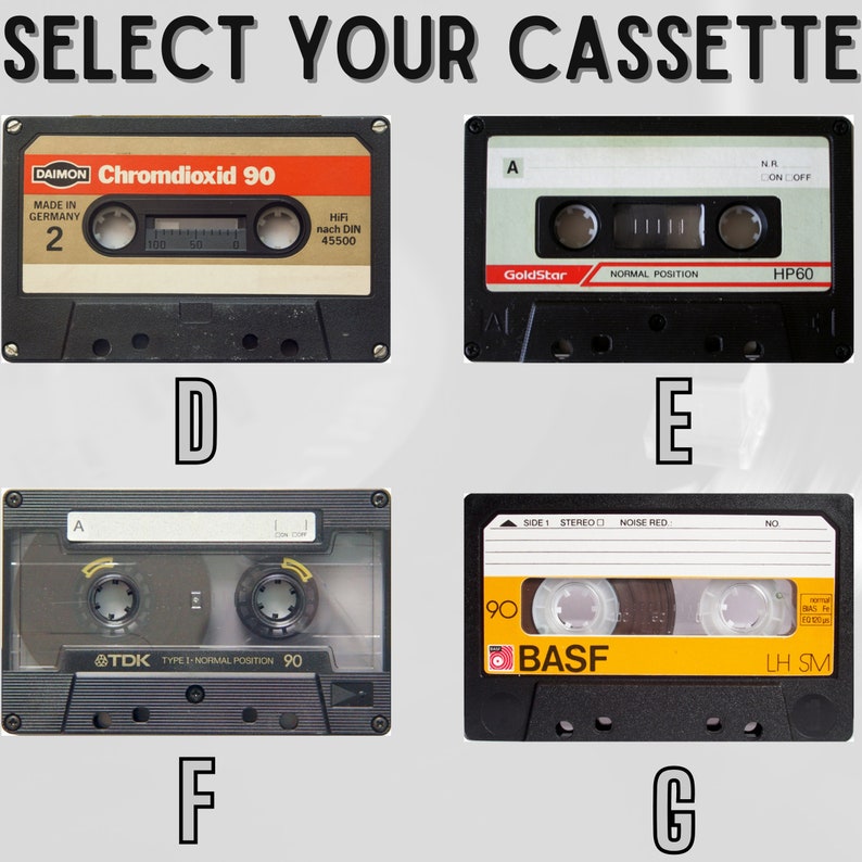 Personalized Cassette Tape Wall Art: Custom Name & Text