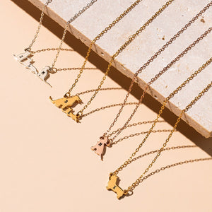 Custom Dog and Cat Initial Necklace - Personalized Pet Initial Necklace - Animal Lover Necklace - Pet Memorial Jewelry - Pet Lover Gift