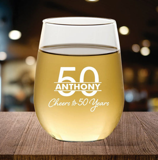 Birthday Custom Wine Glass Favors, Personalized Party Favor Birthday, Engraved Wine Glasses, 21, 30th, 50th, 60th for Woman