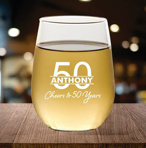 Birthday Custom Wine Glass Favors, Personalized Party Favor Birthday, Engraved Wine Glasses, 21, 30th, 50th, 60th for Woman