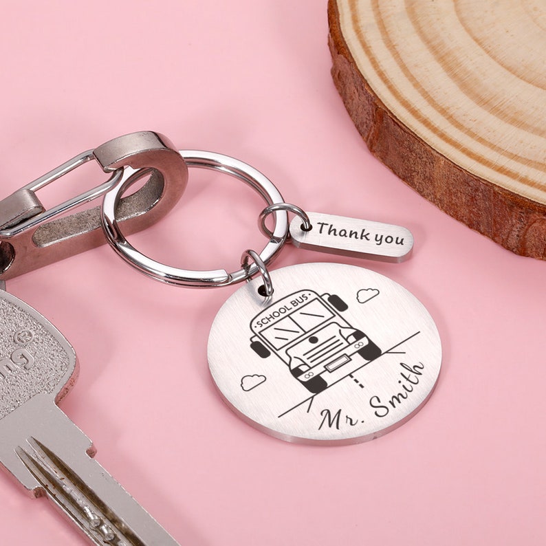 Bus Driver Appreciation gift, Gift for Bus Driver, School Bus Driver Keychain, Custom School Bus Driver Gift for, Thank you Gift